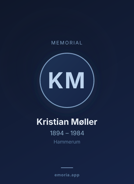 Memorial portrait of Kristian Møller