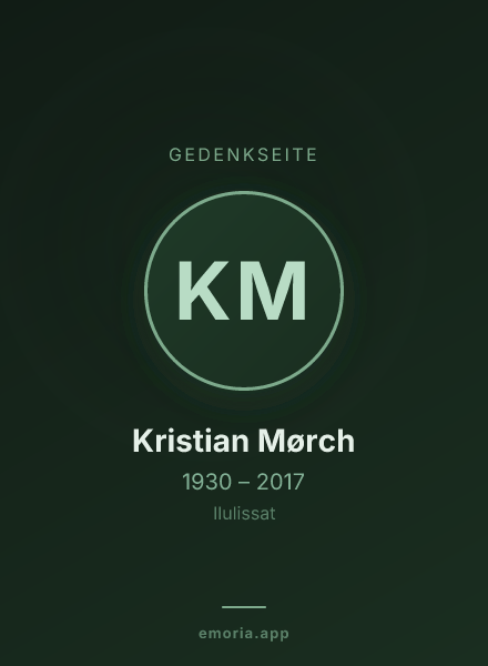 Gedenkportrait von Kristian Mørch