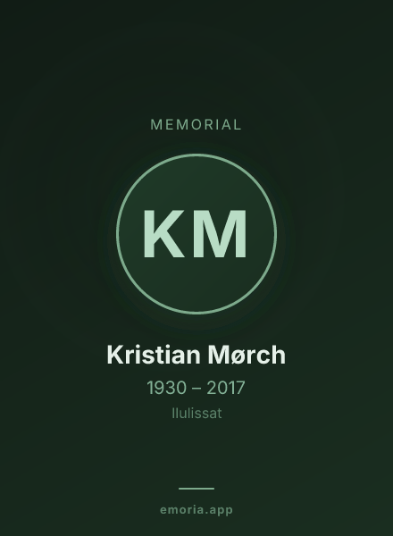 Memorial portrait of Kristian Mørch