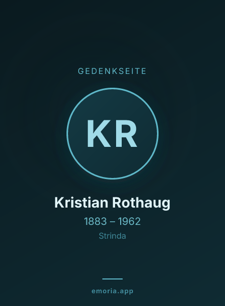 Gedenkportrait von Kristian Rothaug