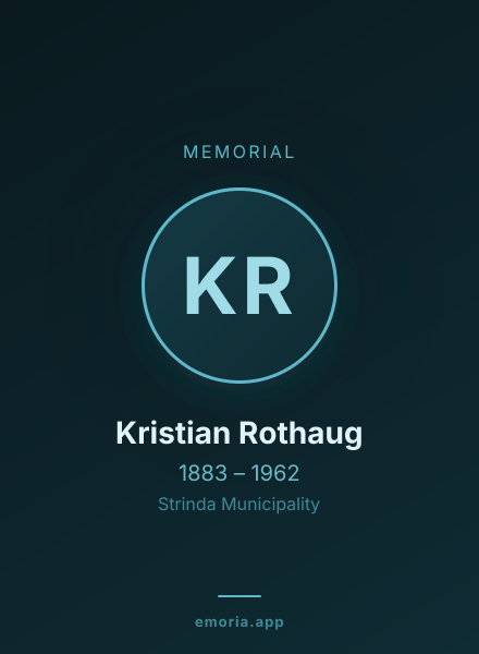 Memorial portrait of Kristian Rothaug