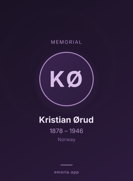 Memorial portrait of Kristian Ørud