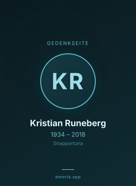 Gedenkportrait von Kristian Runeberg