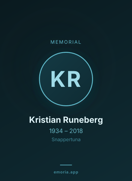 Memorial portrait of Kristian Runeberg