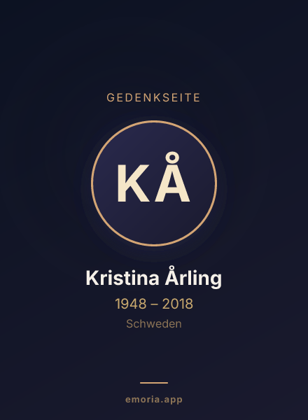 Gedenkportrait von Kristina Årling
