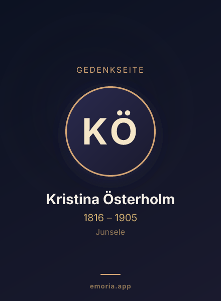 Gedenkportrait von Kristina Österholm