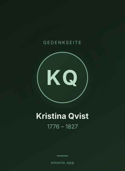 Gedenkportrait von Kristina Qvist