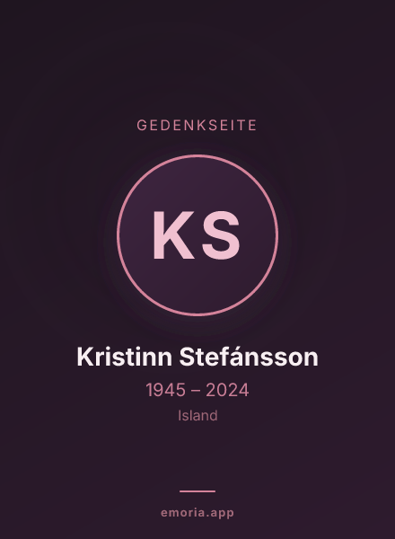 Gedenkportrait von Kristinn Stefánsson