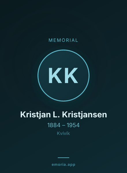 Memorial portrait of Kristjan L. Kristjansen