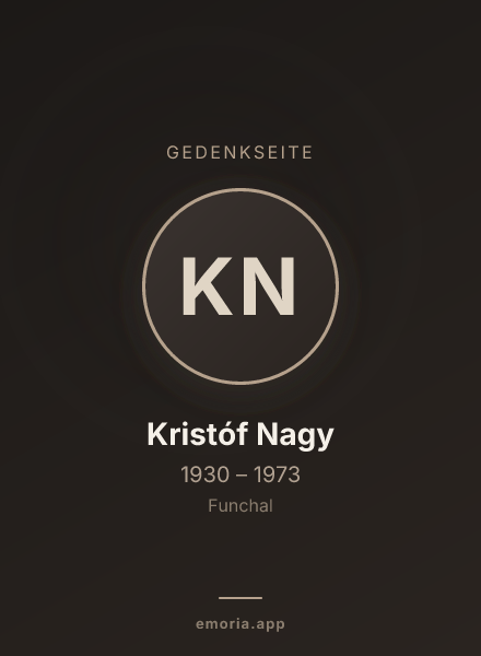 Gedenkportrait von Kristóf Nagy