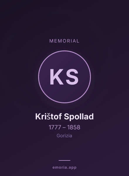 Memorial portrait of Krištof Spollad