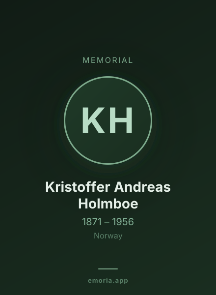 Memorial portrait of Kristoffer Andreas Holmboe