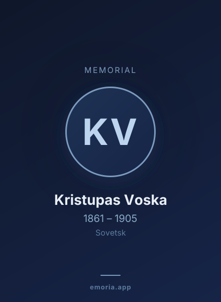 Memorial portrait of Kristupas Voska