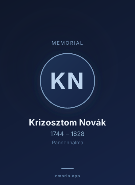 Memorial portrait of Krizosztom Novák