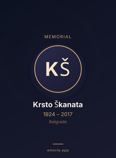 Memorial portrait of Krsto Škanata