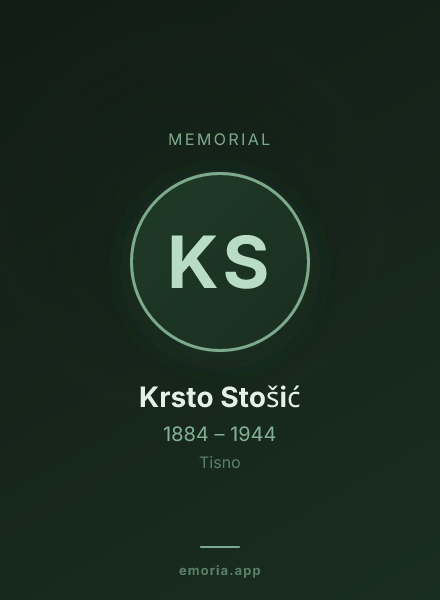 Memorial portrait of Krsto Stošić