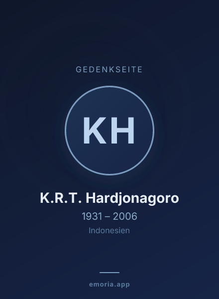 Gedenkportrait von K.R.T. Hardjonagoro