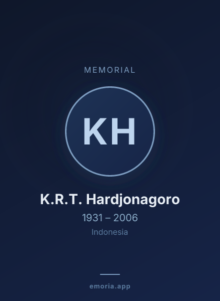 Memorial portrait of K.R.T. Hardjonagoro