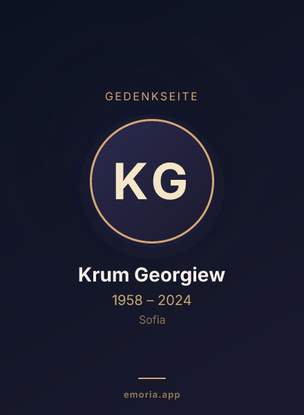 Gedenkportrait von Krum Georgiew