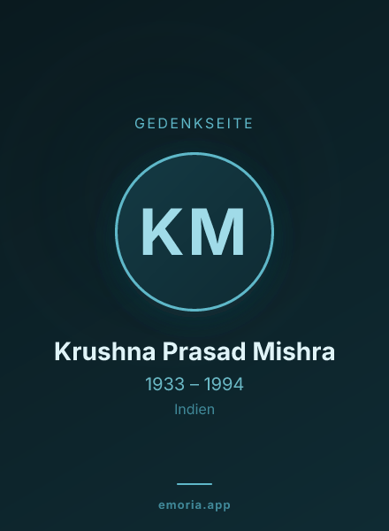 Gedenkportrait von Krushna Prasad Mishra
