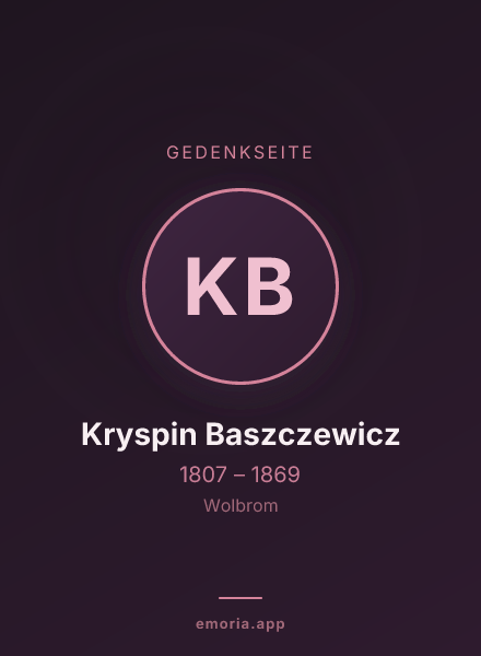 Gedenkportrait von Kryspin Baszczewicz