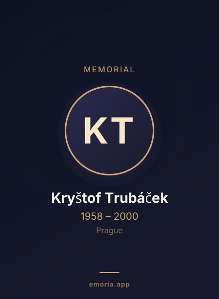 Memorial portrait of Kryštof Trubáček