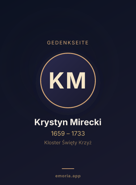 Gedenkportrait von Krystyn Mirecki