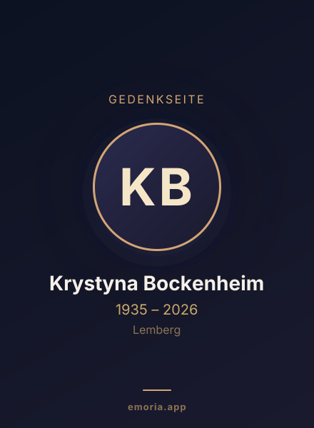 Gedenkportrait von Krystyna Bockenheim