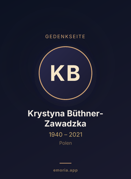 Gedenkportrait von Krystyna Büthner-Zawadzka