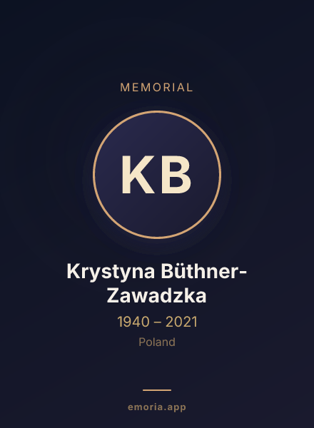 Memorial portrait of Krystyna Büthner-Zawadzka