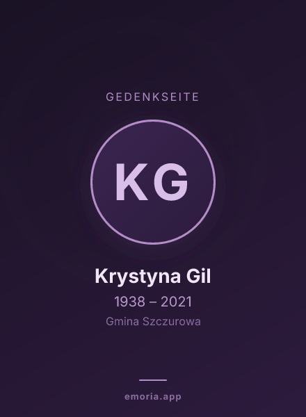 Gedenkportrait von Krystyna Gil