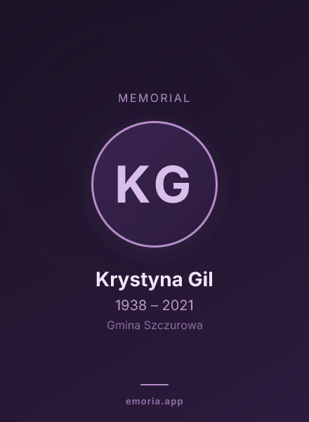 Memorial portrait of Krystyna Gil