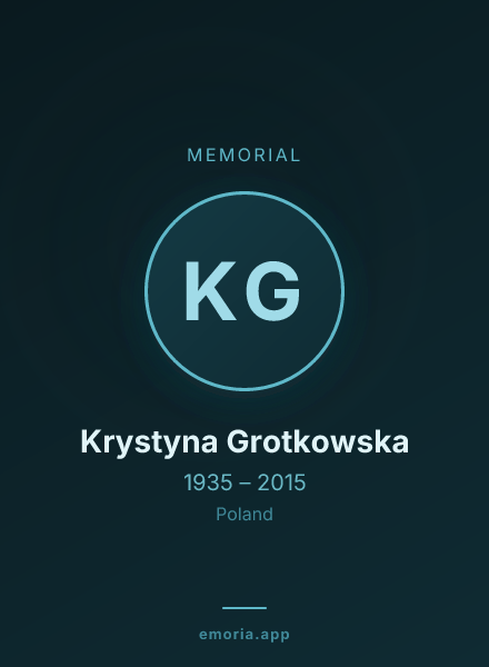 Memorial portrait of Krystyna Grotkowska