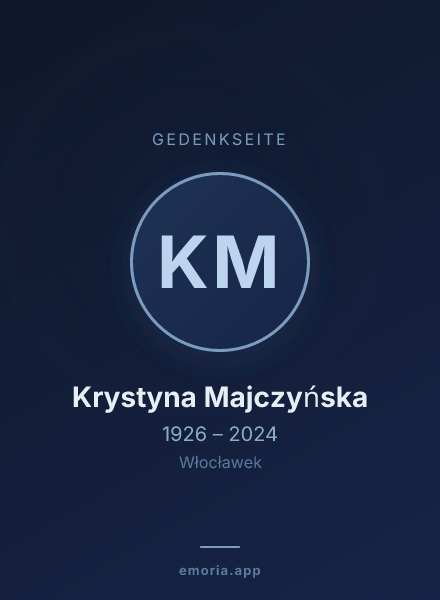 Gedenkportrait von Krystyna Majczyńska