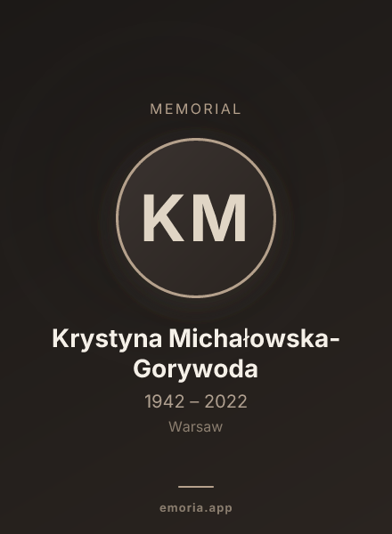 Memorial portrait of Krystyna Michałowska-Gorywoda