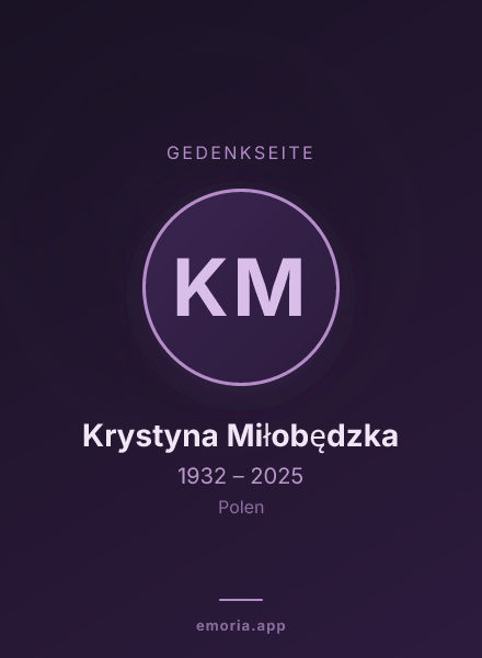 Gedenkportrait von Krystyna Miłobędzka