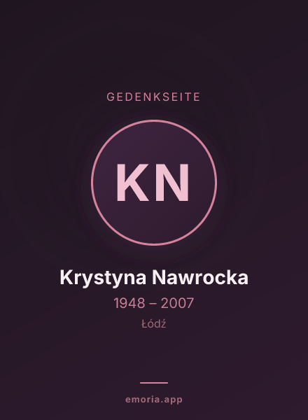 Gedenkportrait von Krystyna Nawrocka