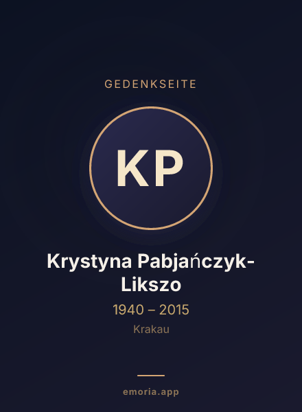 Gedenkportrait von Krystyna Pabjańczyk-Likszo