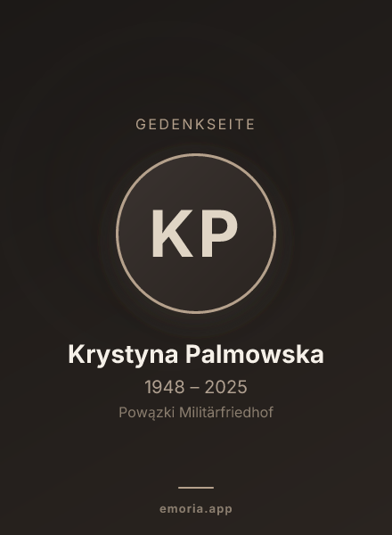 Gedenkportrait von Krystyna Palmowska