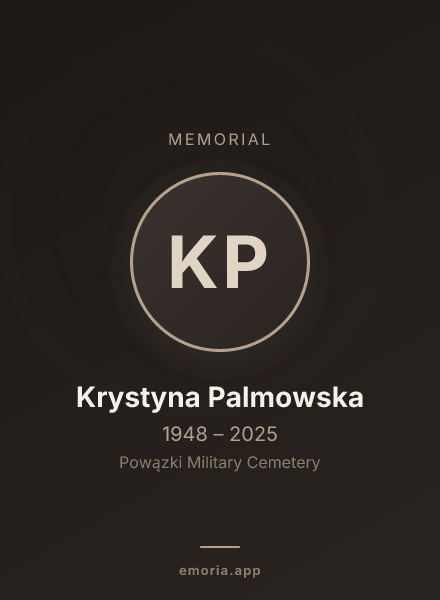 Memorial portrait of Krystyna Palmowska