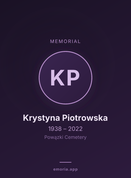 Memorial portrait of Krystyna Piotrowska