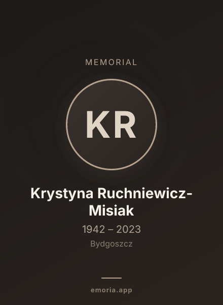 Memorial portrait of Krystyna Ruchniewicz-Misiak