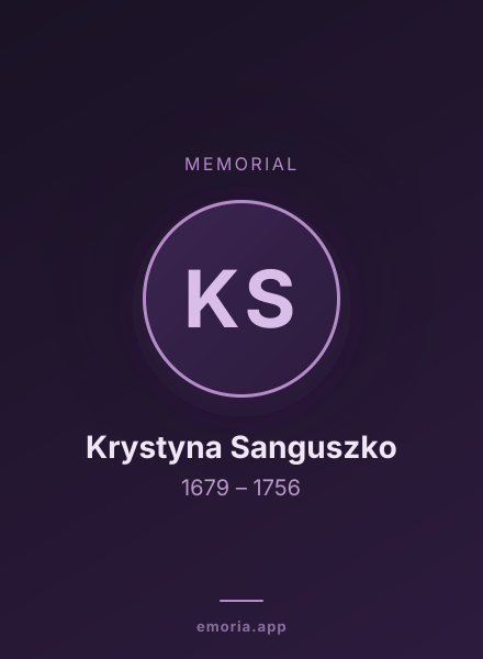 Memorial portrait of Krystyna Sanguszko