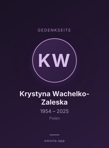 Gedenkportrait von Krystyna Wachelko-Zaleska