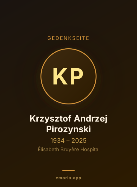 Gedenkportrait von Krzysztof Andrzej Pirozynski