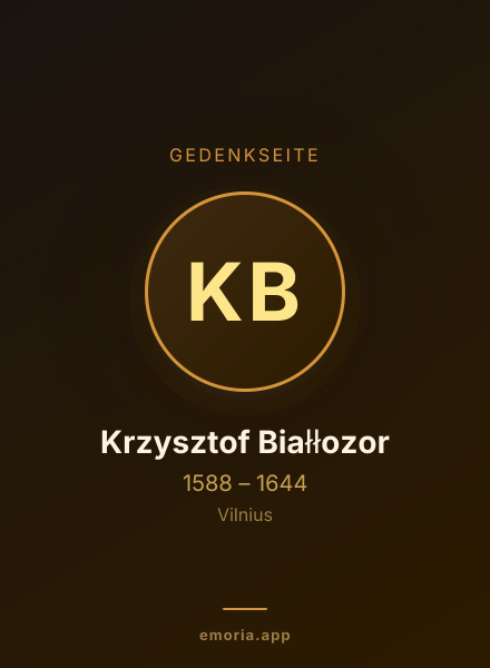 Gedenkportrait von Krzysztof Białłozor