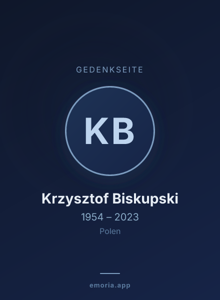 Gedenkportrait von Krzysztof Biskupski