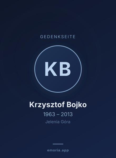 Gedenkportrait von Krzysztof Bojko
