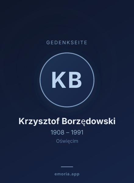 Gedenkportrait von Krzysztof Borzędowski