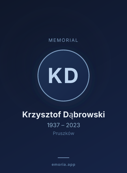 Memorial portrait of Krzysztof Dąbrowski